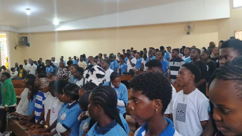 Cross section of students attending Mass